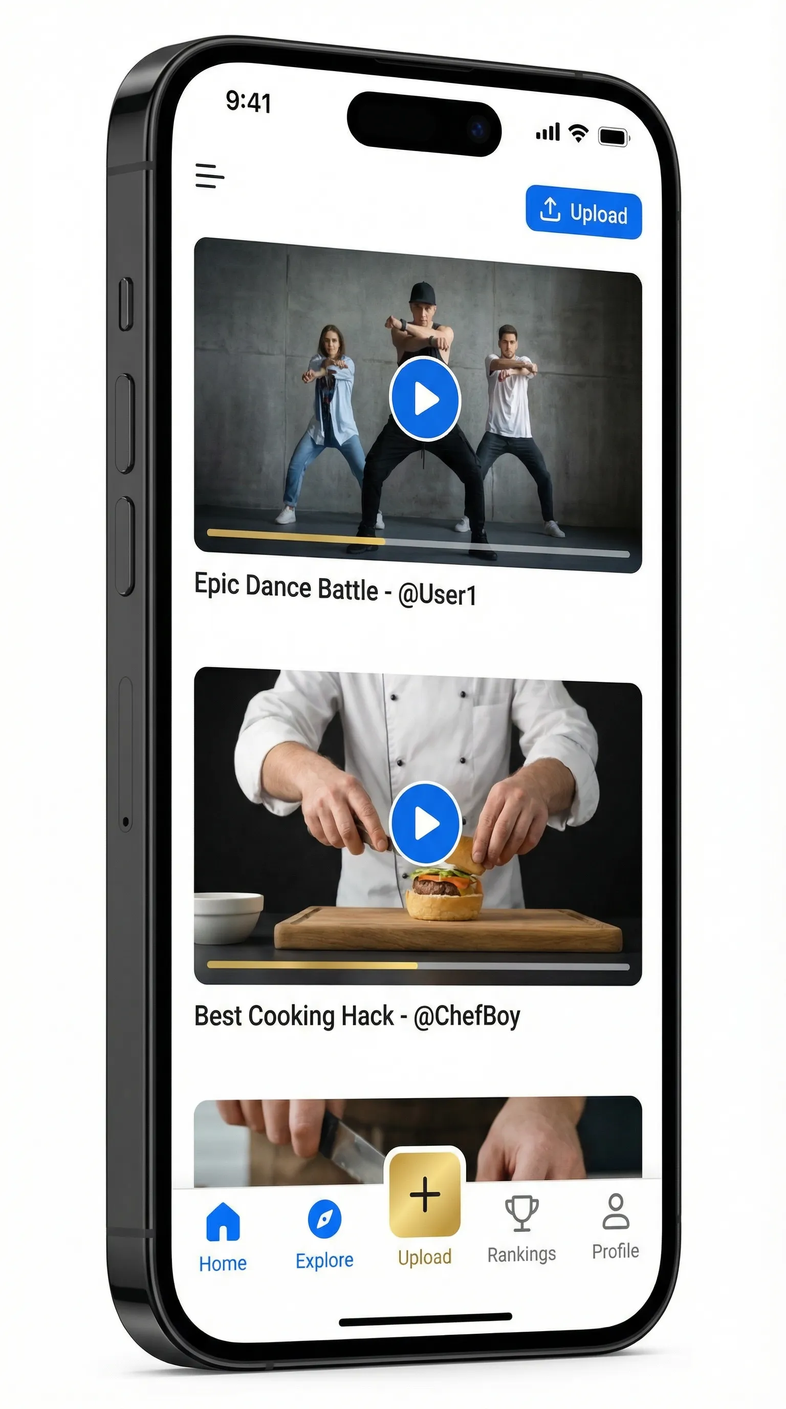 每日大赛 移动端APP界面展示